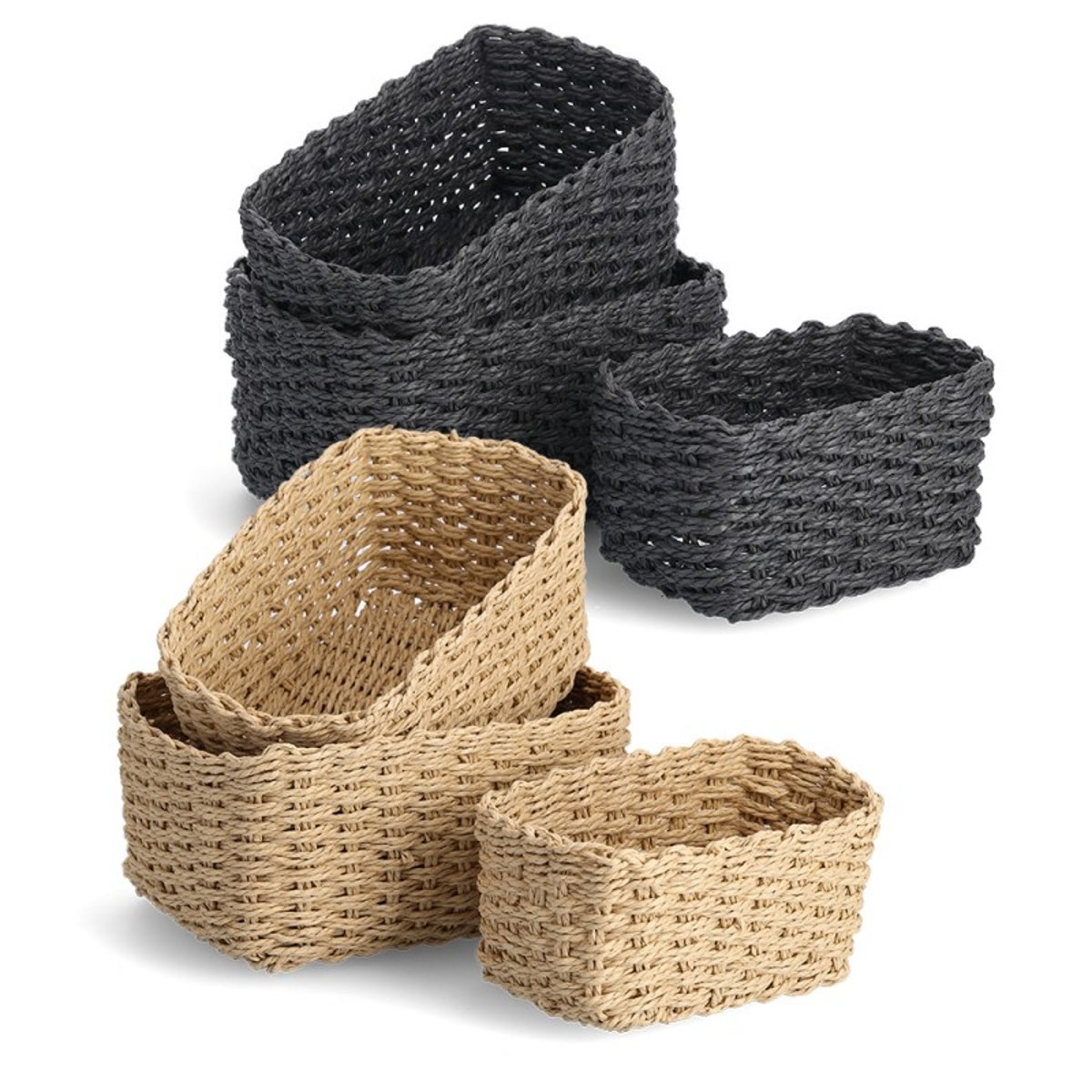 Paniers rangement set de 3 noir, ZELLER PRESENT