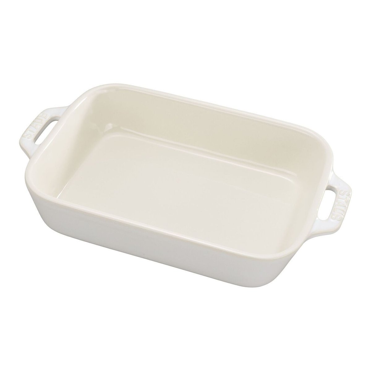 Set de Plats à Gratin, Céramique, 3 pièces (20x16 cm / 27x20 cm / 34x24 cm), Cerise blanc, STAUB