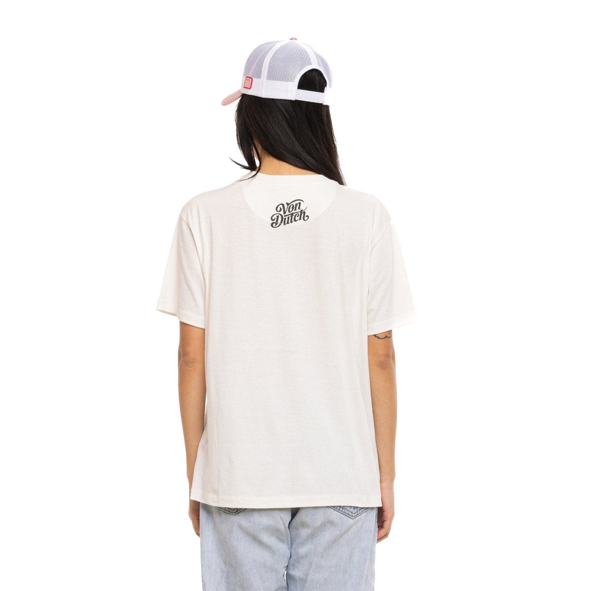 Tee shirt coton SUN blanc cassé/violet/orange/noir, VON DUTCH