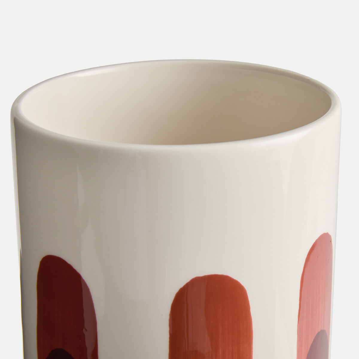 Vase en céramique, peint à la main, hauteur 25 cm, JAOMA terracotta/rose, LA REDOUTE INTERIEURS