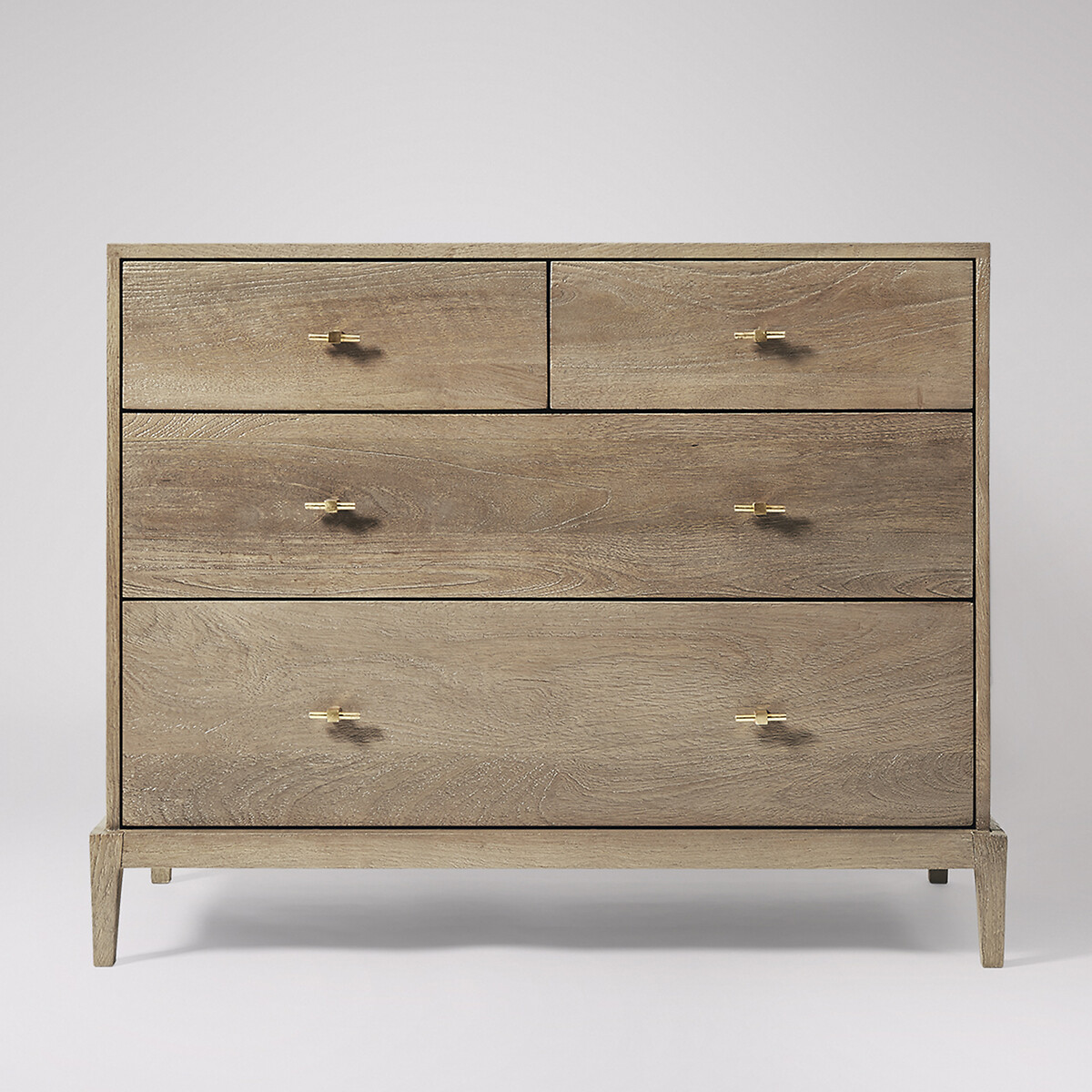 Verne Mango Wood 4 Drawer Chest Of Drawers grey, SWOON