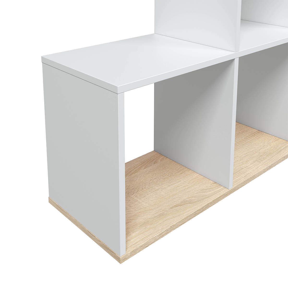 Meuble 6 cases escalier Step - H110 cm blanc, CALICOSY