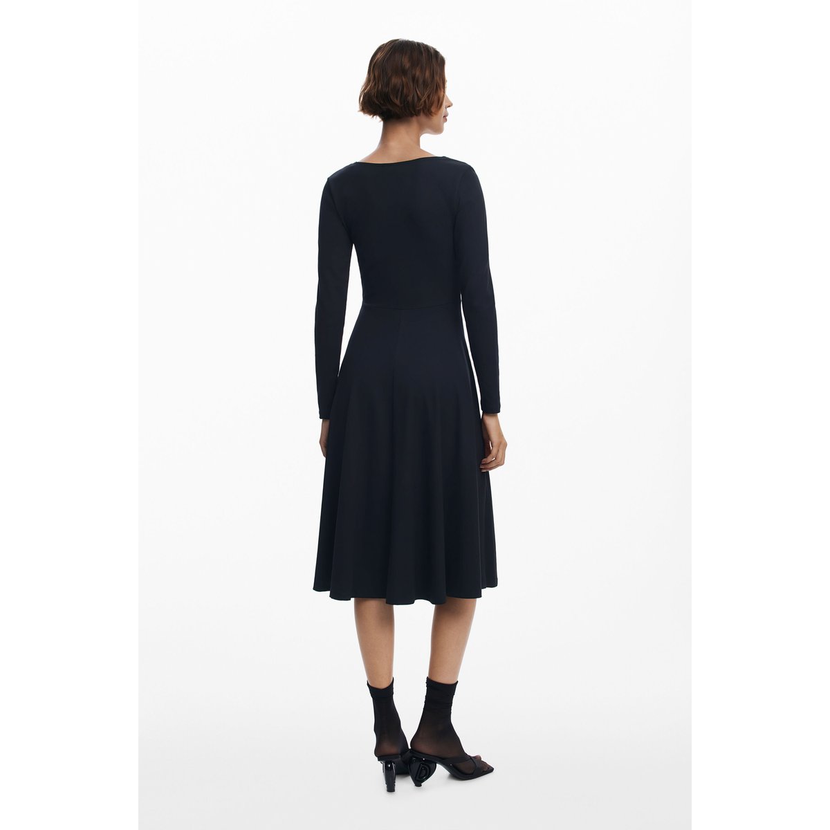 Robe évasée lys noir, DESIGUAL