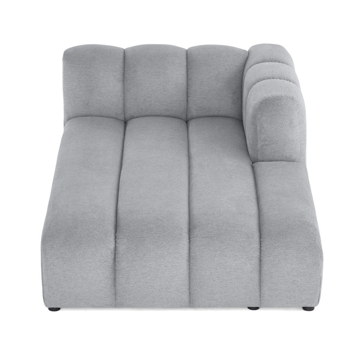 Module d'assise méridienne droit - DEBBIE gris, BEST MOBILIER