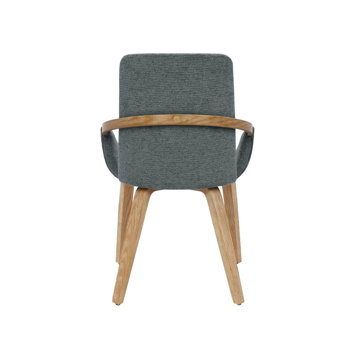 Lot de 2 chaises en tissu CALWEN gris, MADE IN MEUBLES