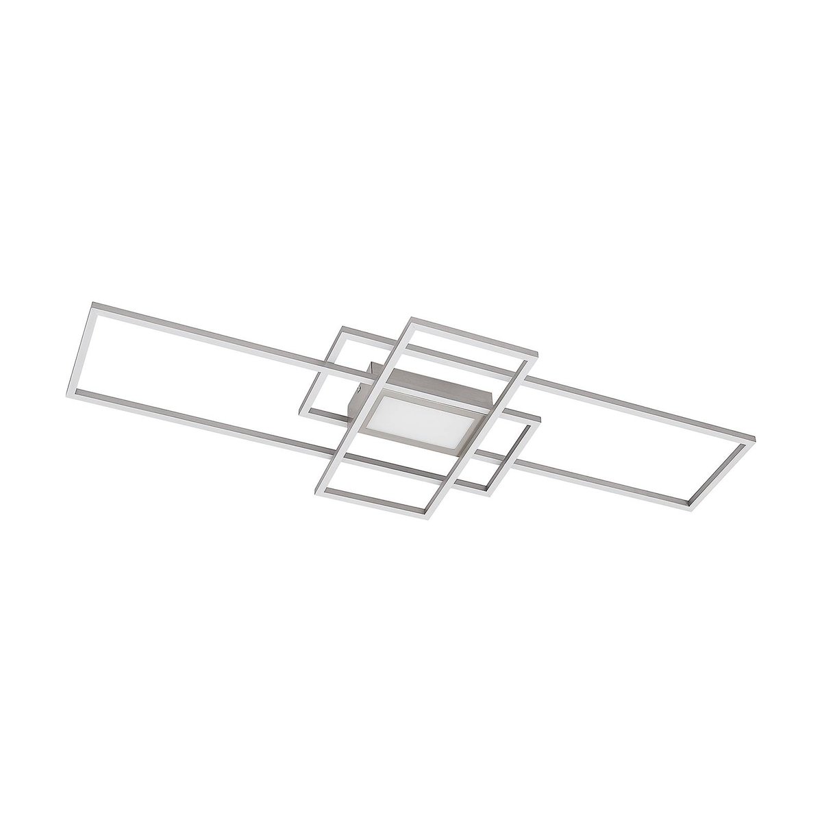 Plafonnier en métal moderneLED, Caitilin nickel, LINDBY