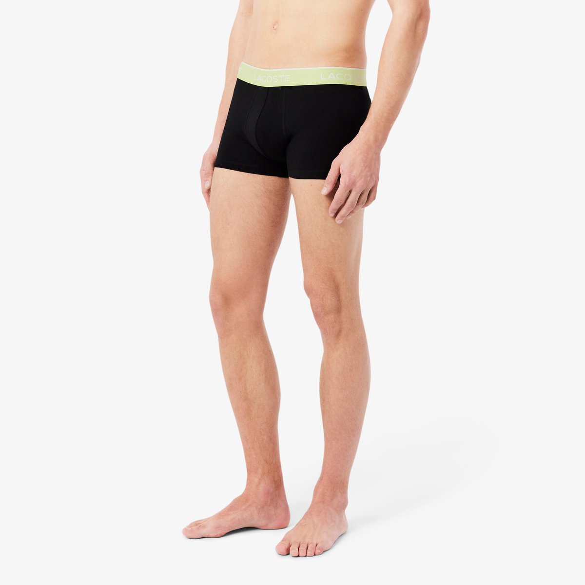 Lot de 3 boxers courts coton stretch noir-2ni, LACOSTE