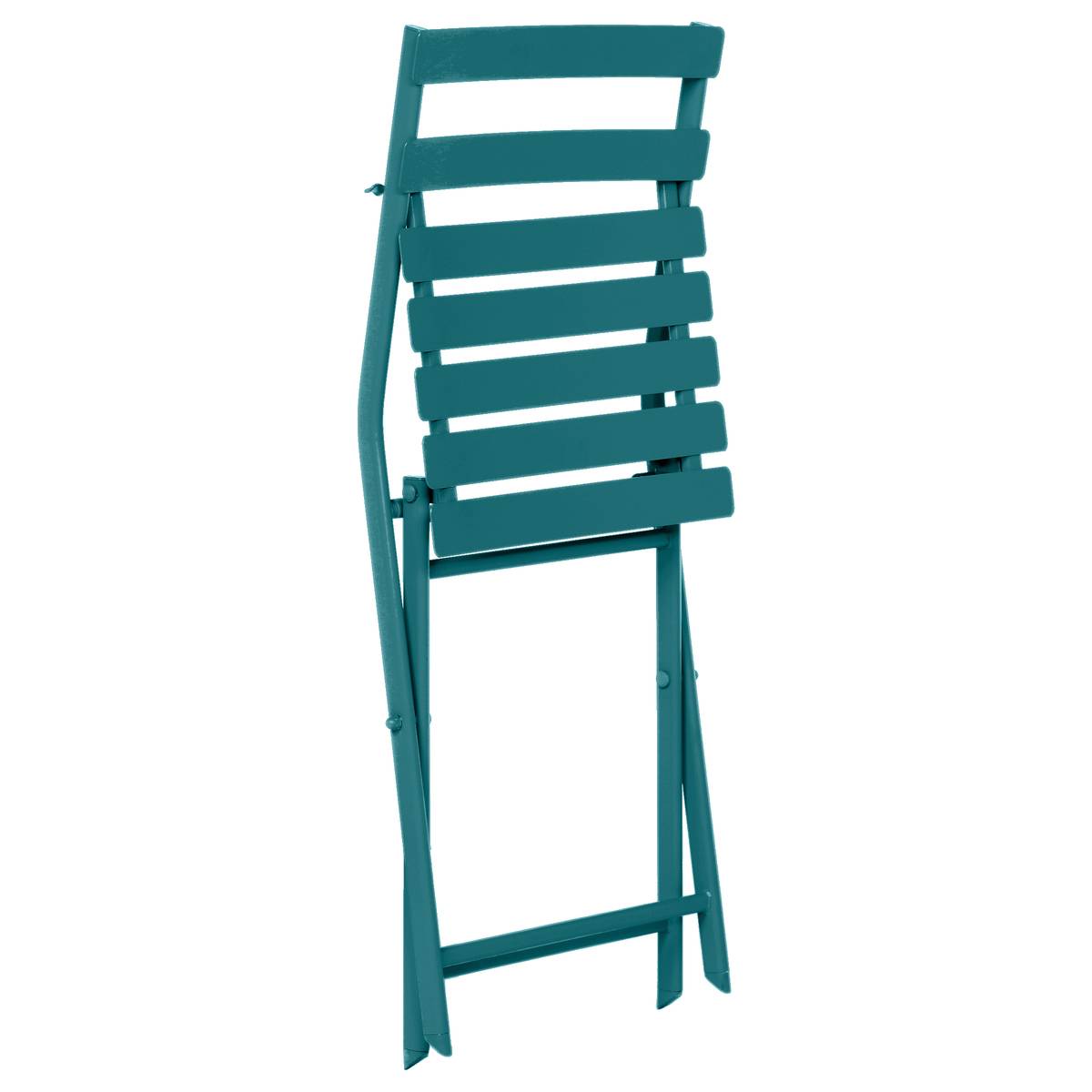 Chaise de jardin pliante en acier GREENSBORO bleu canard, HESPERIDE