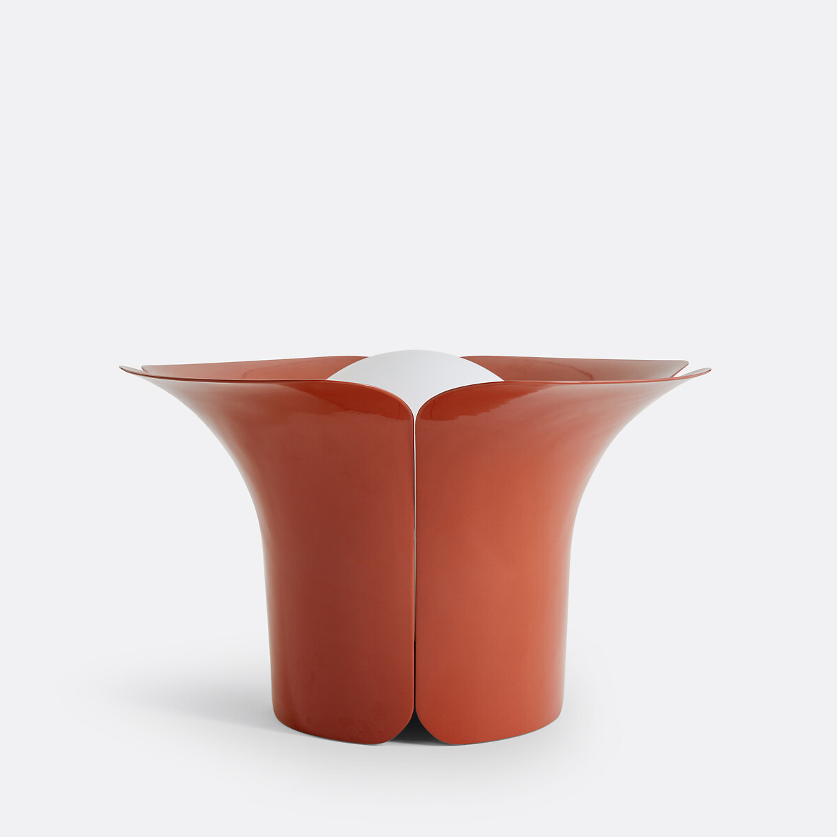 Lampe à poser tulipe, métal fer et opaline, Tessen sienne, LA REDOUTE INTERIEURS