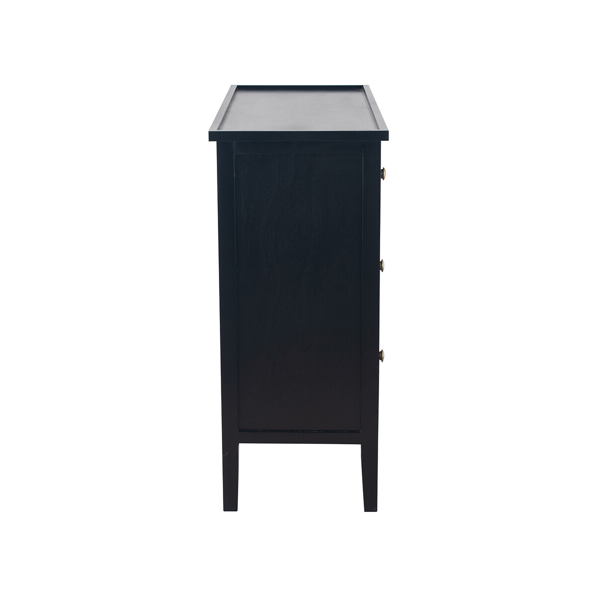luxe Pine Wood 4 Drawer Unit black, SO'HOME