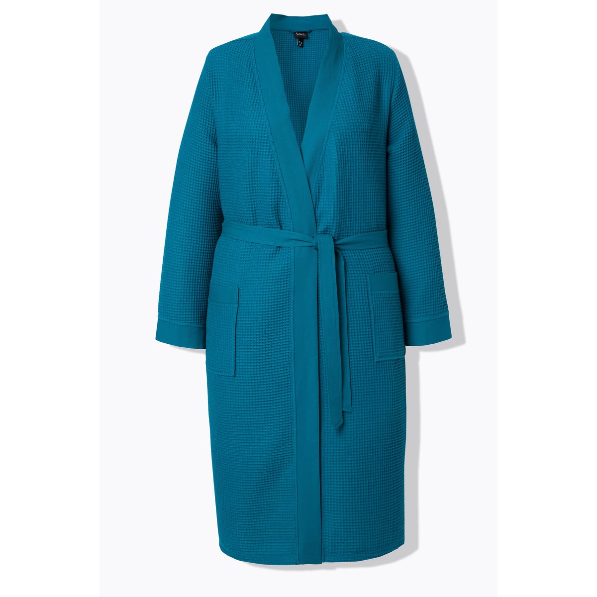 Peignoir, col châle, ceinture à nouer pétrole vif, ULLA POPKEN