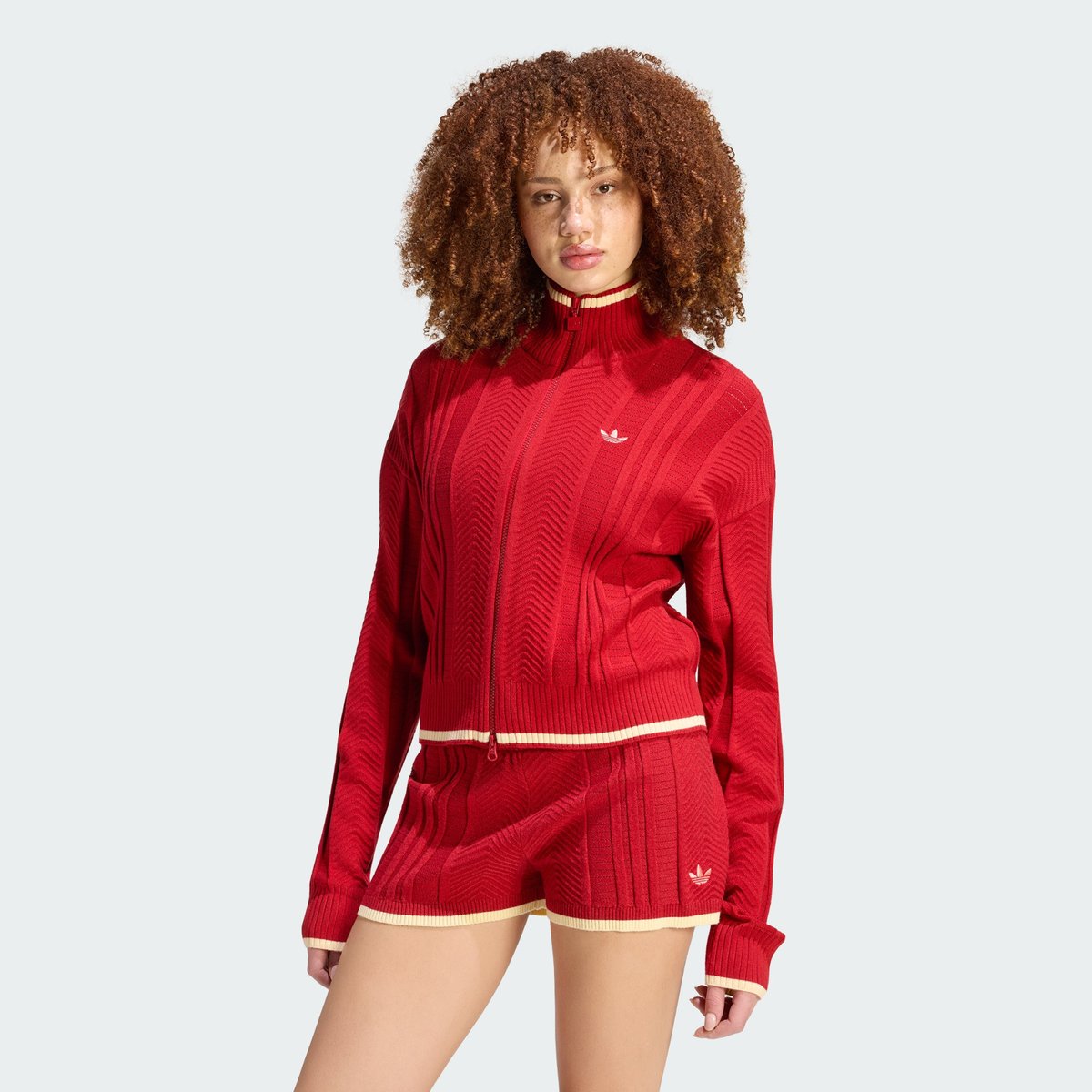 Veste De Survêtement Maille Torsadée Firebird Veste De Survêtement Maille Torsadée Firebird team victory red, adidas Originals
