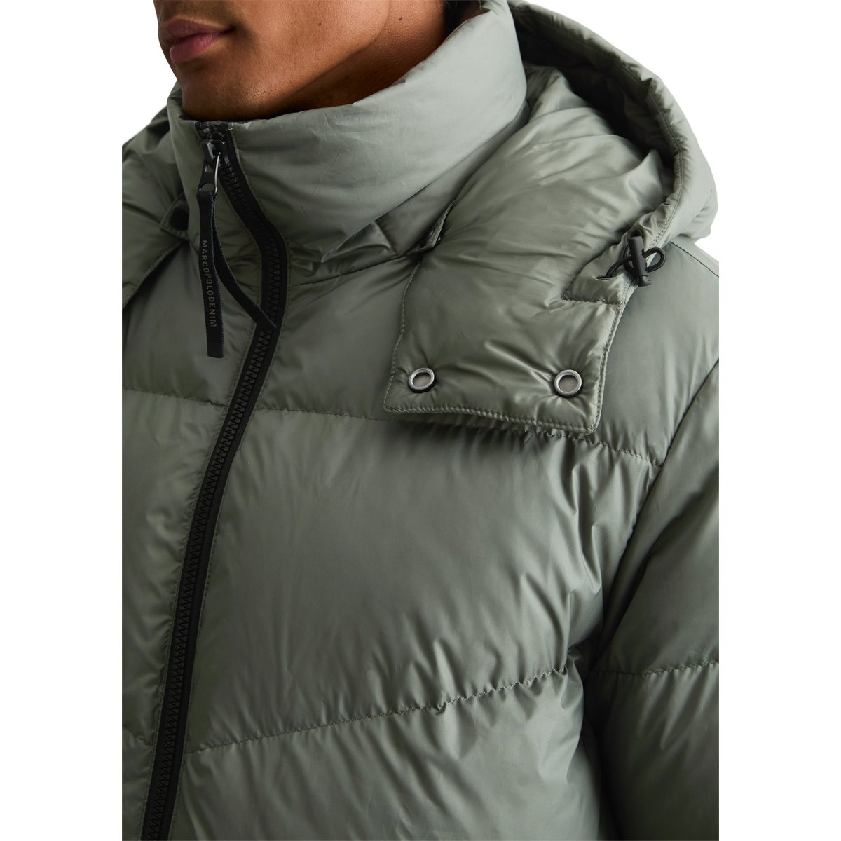Doudoune coupe classique avec capuche amovible noir, MARC O’POLO DENIM