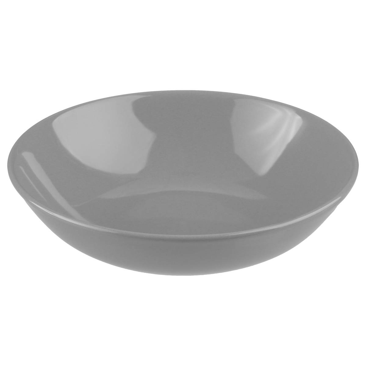 Lot de 6 assiettes creuses en grès émaillé COLORAMA gris, SECRET DE GOURMET
