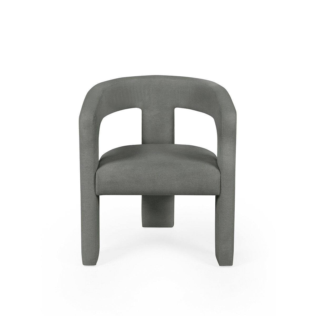 Eleni Sculptural Curve Chenille Upholstered Chair grey, SO'HOME