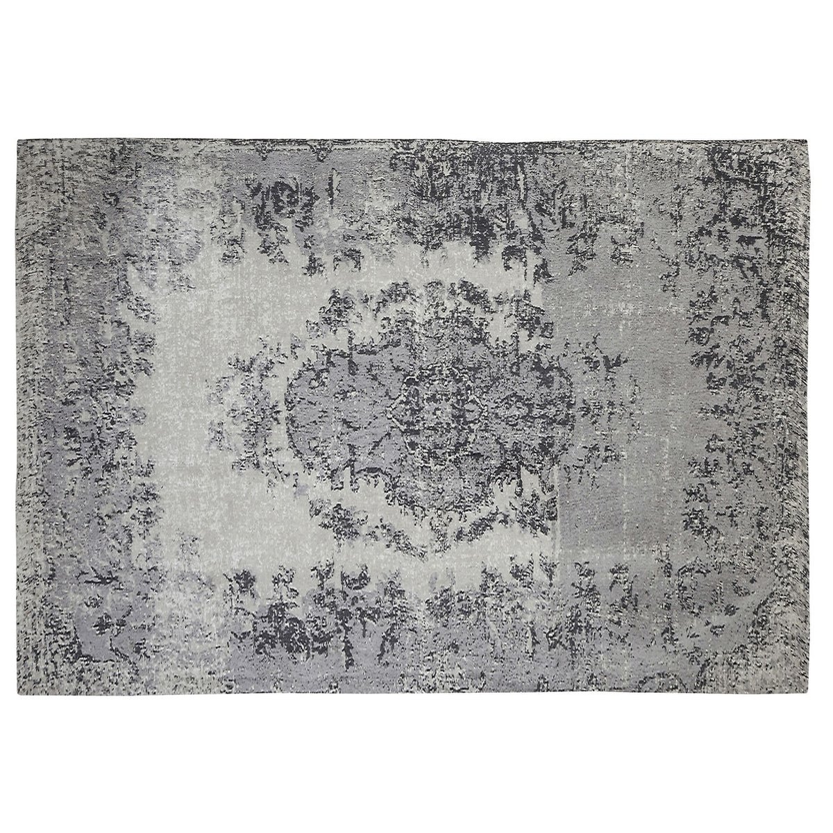Tapis en coton et polyester, KELIM gris, KARE DESIGN