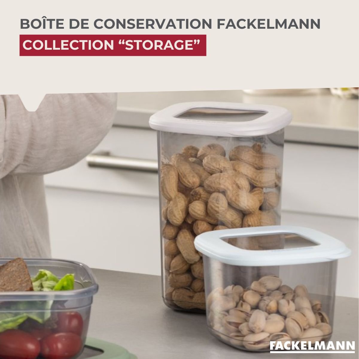 Boite à Provisions 0,55 Litre STORAGE blanc, FACKELMANN