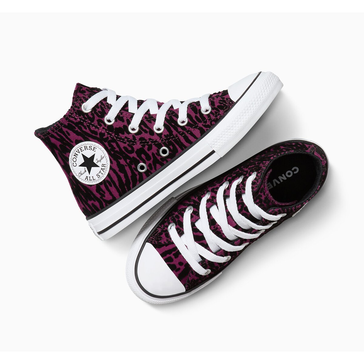 Kids All Star EVA Lift Animal Graphic Trainers purple/black, CONVERSE