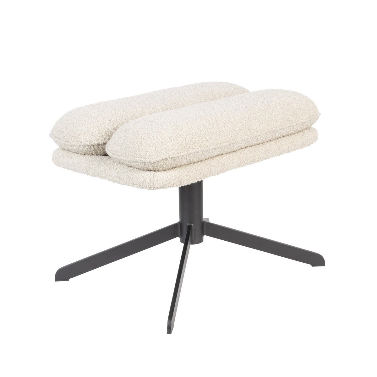Repose Pieds en Tissu Bouclé - TYLER blanc, ZUIVER
