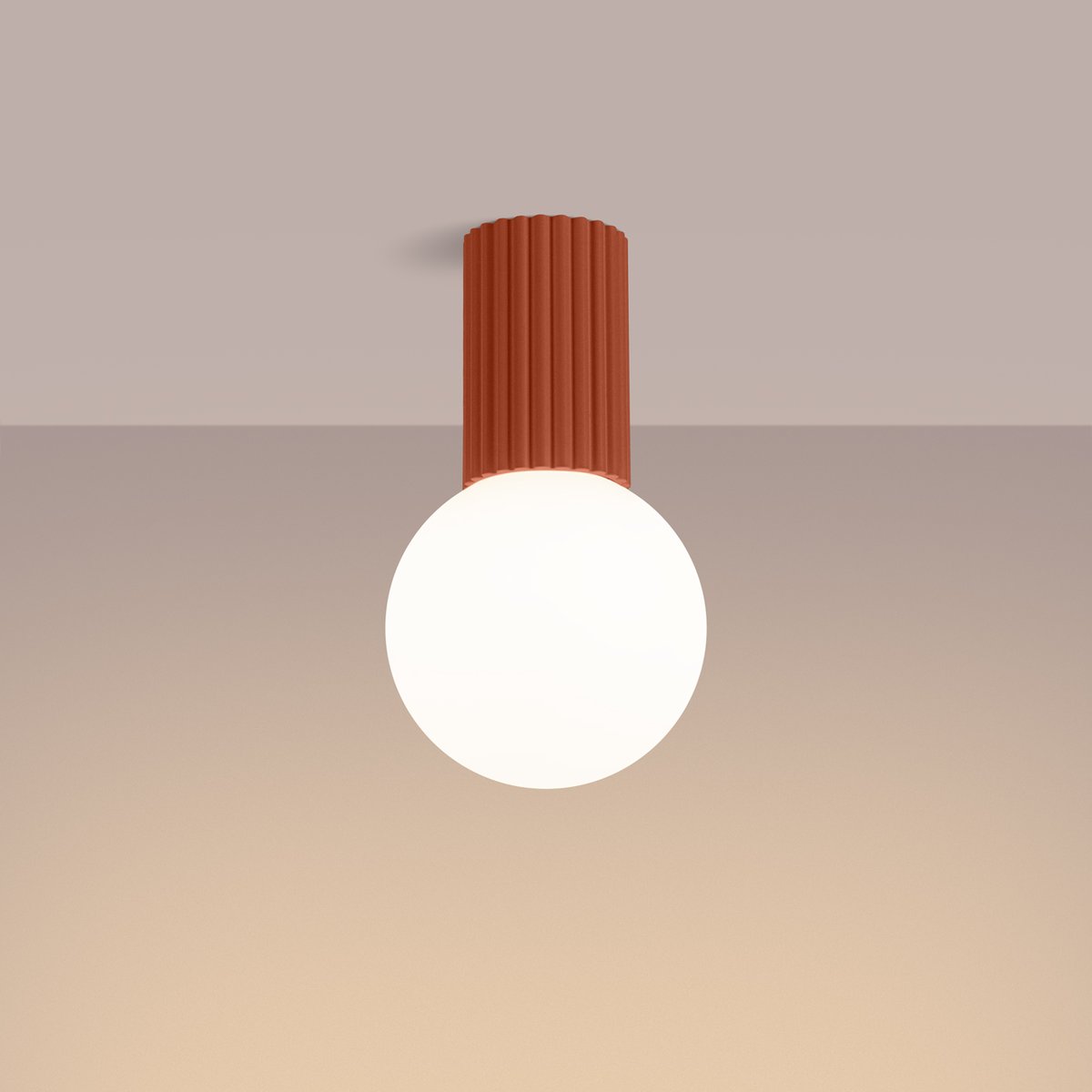 Plafonnier Aluminium Ocre Rouge G9 1 Halo rouge, EDEN