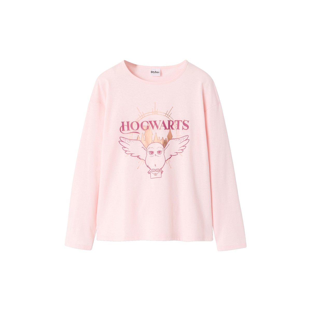 T-shirt manches longues Harry Potter rose pâle, VERTBAUDET