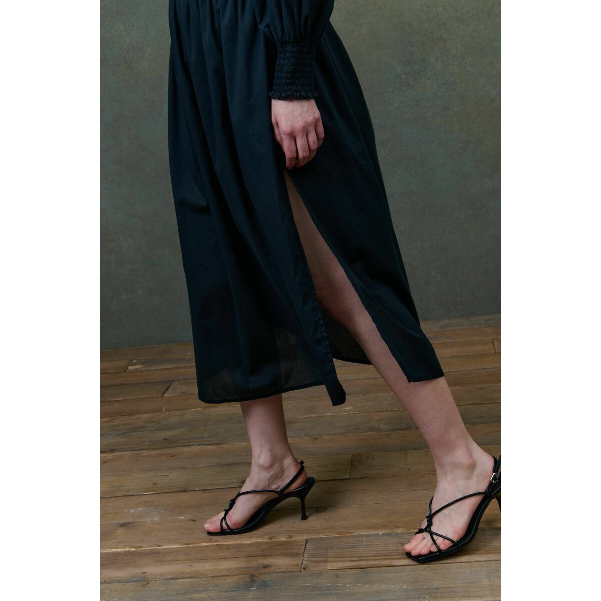Aymee Smocked Midi Dress black, LOUISE MISHA