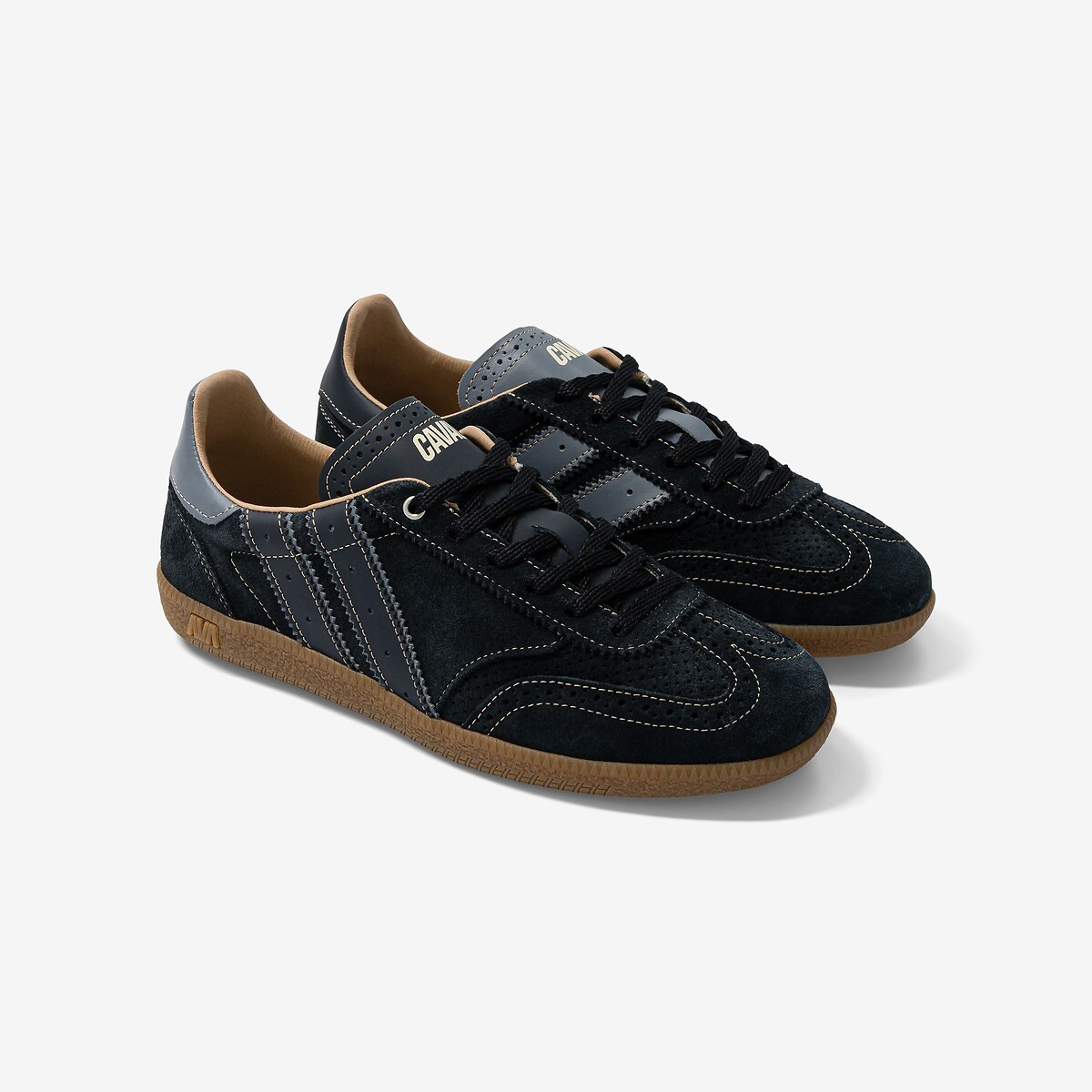 Baskets en cuir Pulse noir, CAVAL
