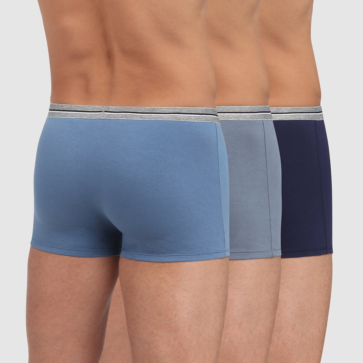 Lot de 3 boxers Ultra Resist bleu marine + bleu + gris, DIM