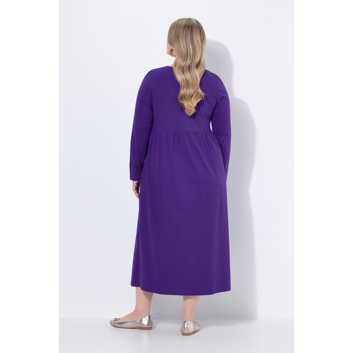 Robe maxi à manches longues et décolleté lys, ULLA POPKEN