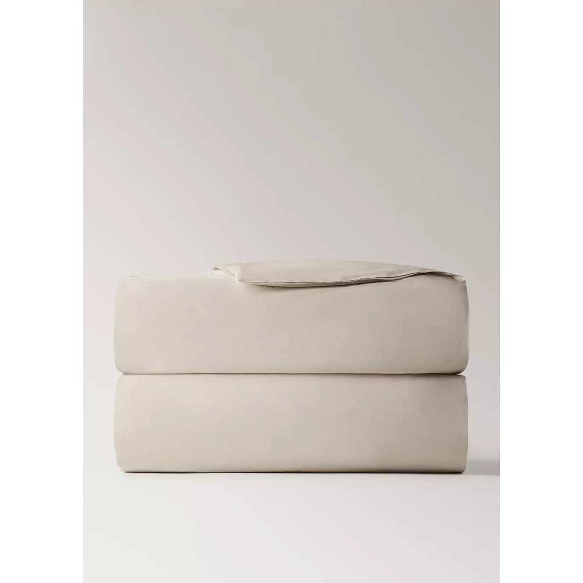 Housse de couette en percale de coton 100 % Lit 90 cm sable, MANGO HOME