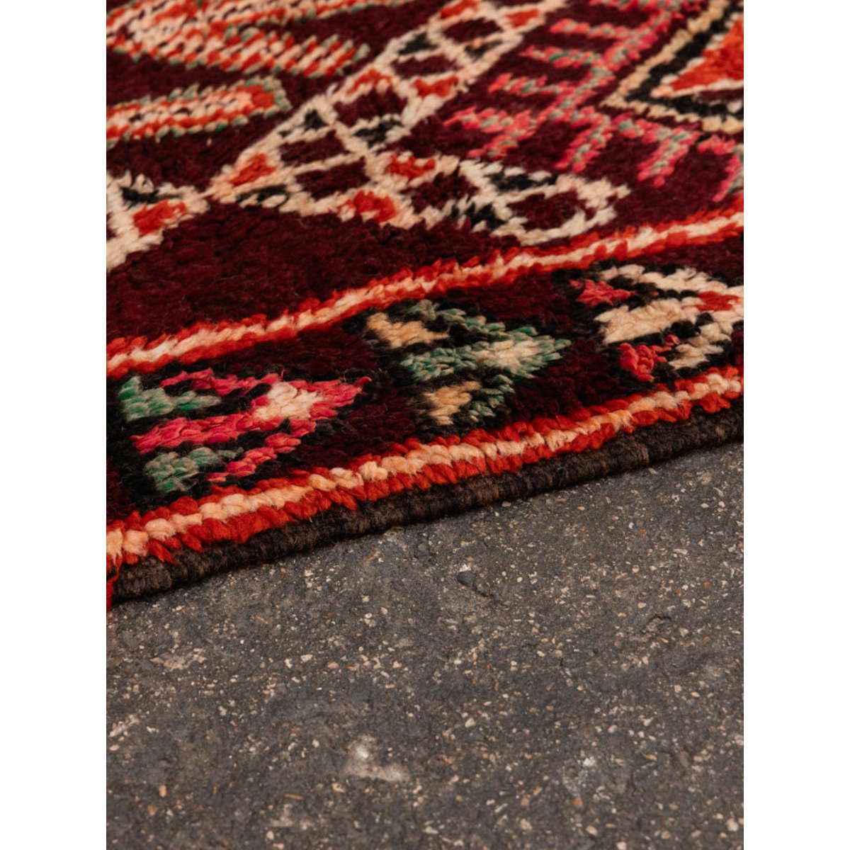 Tapis multicolore en laine Olivier N°16 - Bon état multicolore, DEBONGOUT