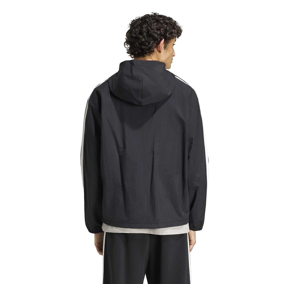 Veste à capuche, loose, ESSENTIALS noir, ADIDAS SPORTSWEAR