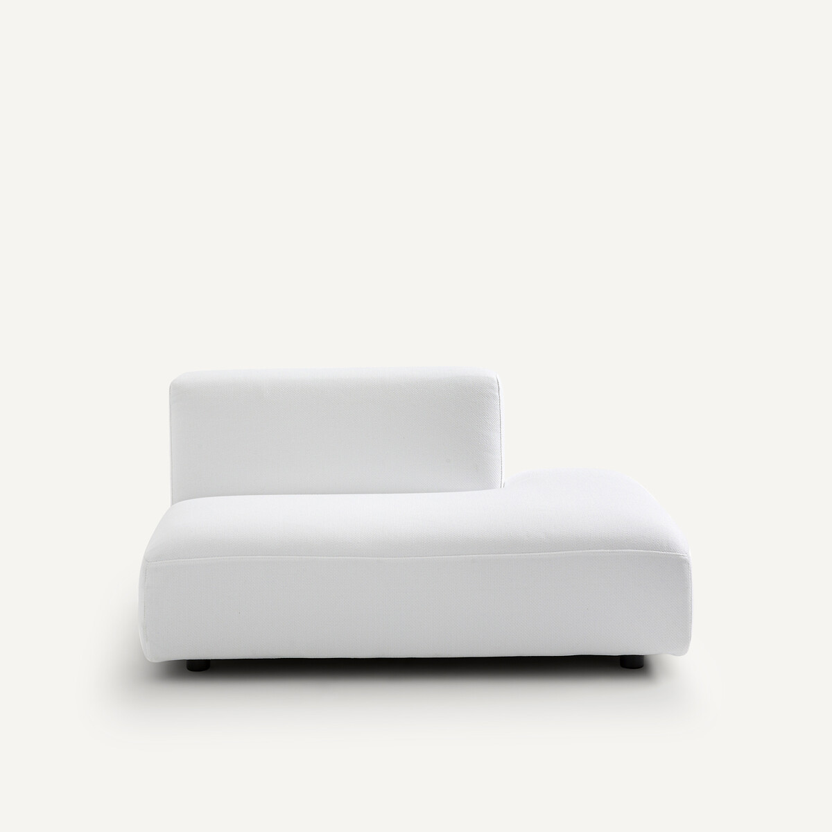 Sofa-Element Leki für den Garten, kleines Modell, Natté-Gewebe weiss, AM.PM