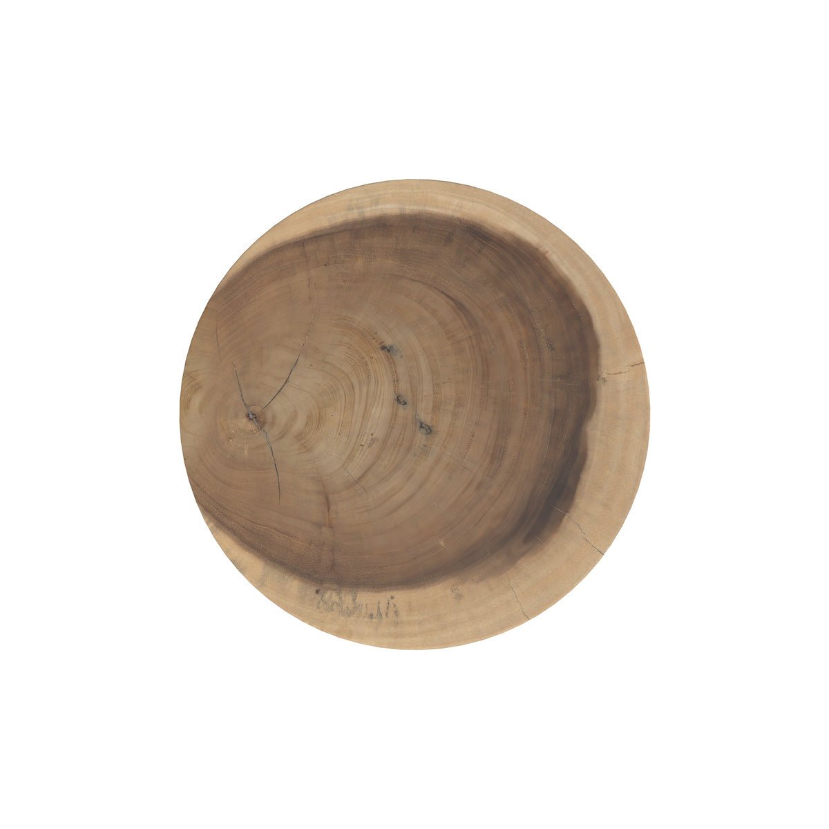 Tabouret rond en bois de suar D30 cm - LEWA bois clair, MAISON PAVANE