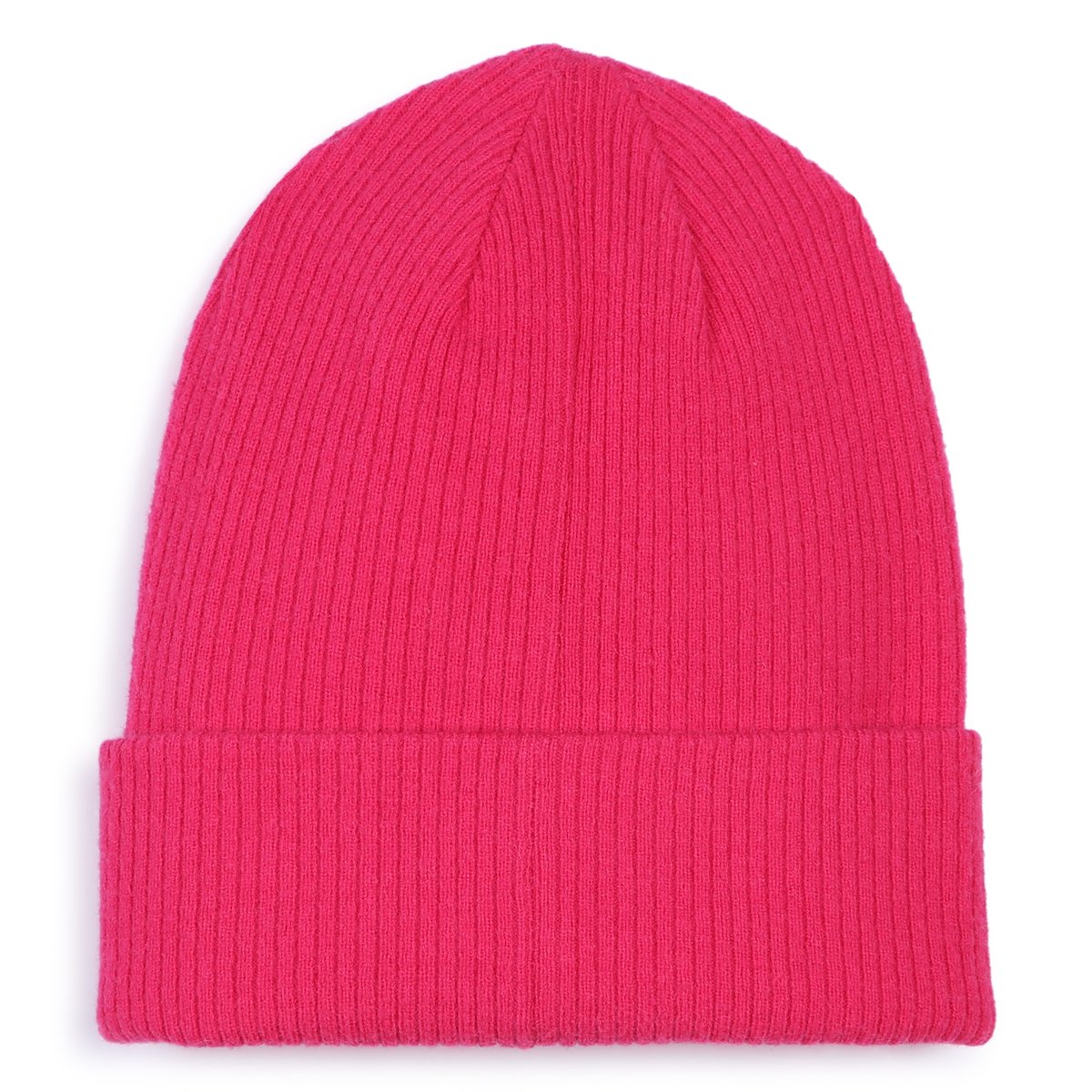 Casquette tricotée avec poignet rose peps, DKNY