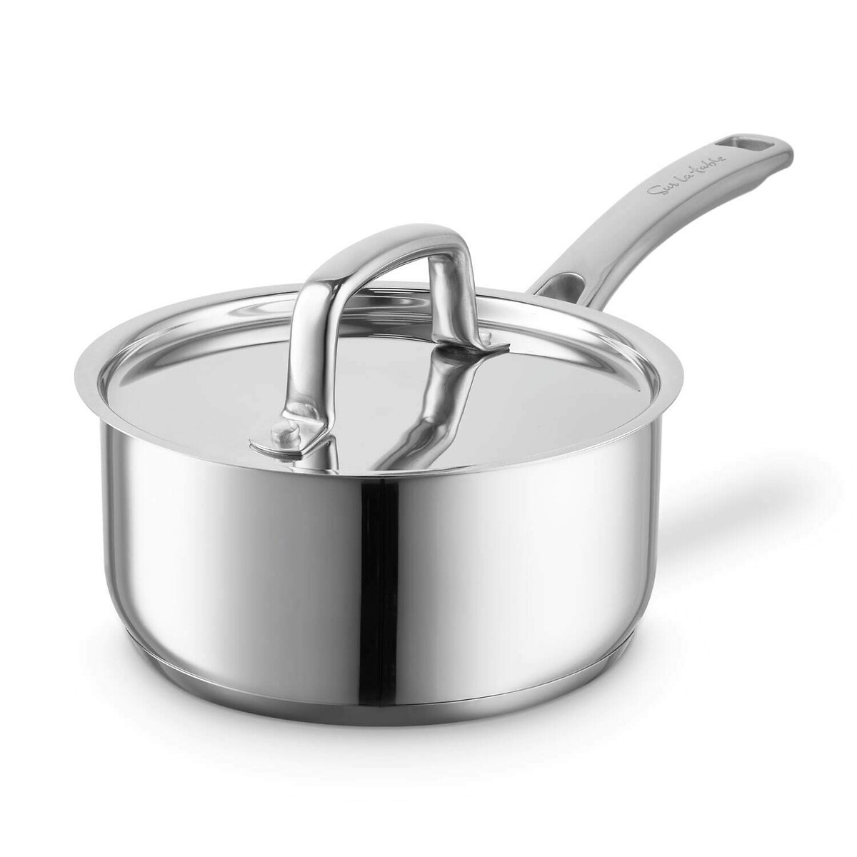 20cm SLT Core Stainless Steel Saucepan with Lid silver-coloured, SUR LA TABLE