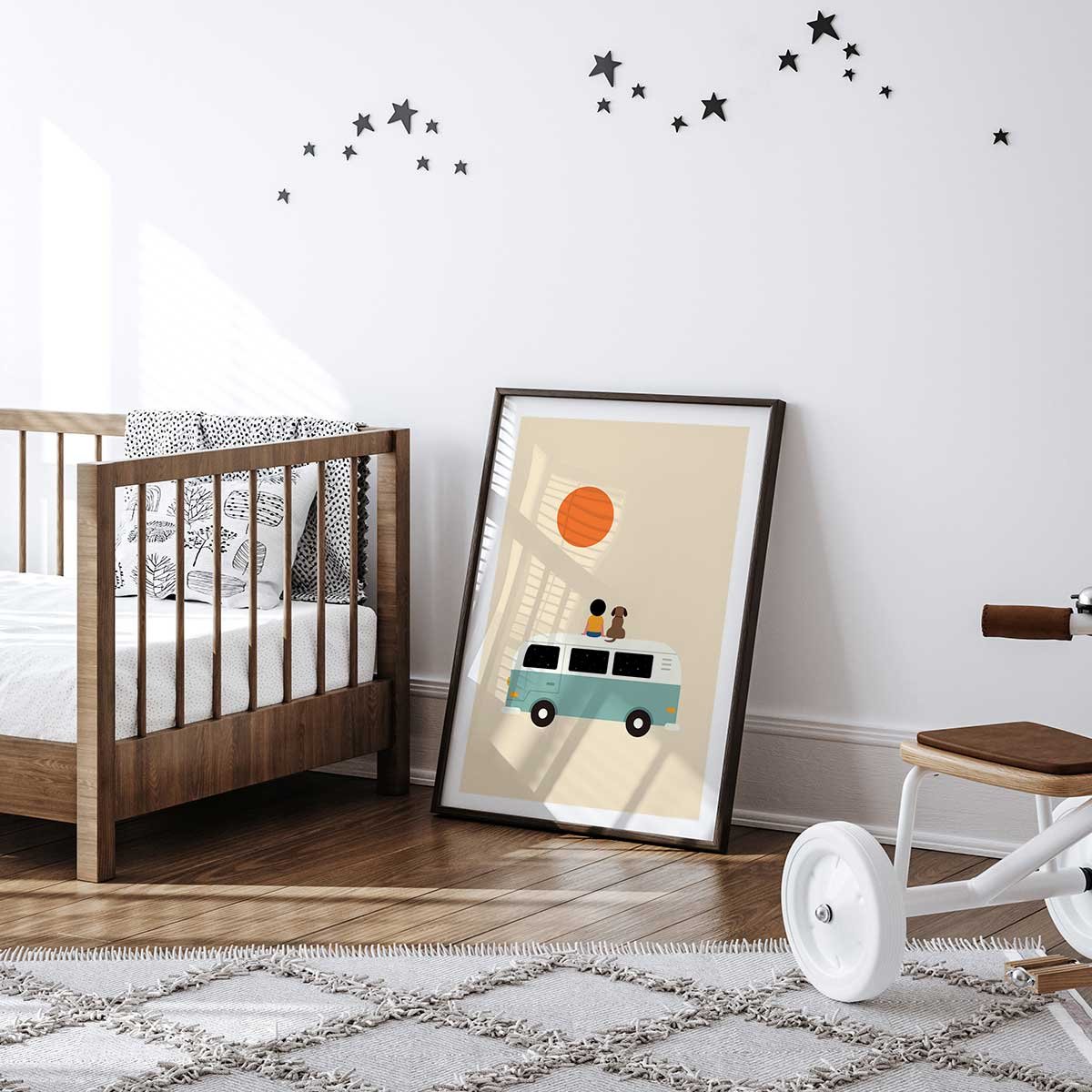Affiche enfant sur le van affiche seule, HEXOA