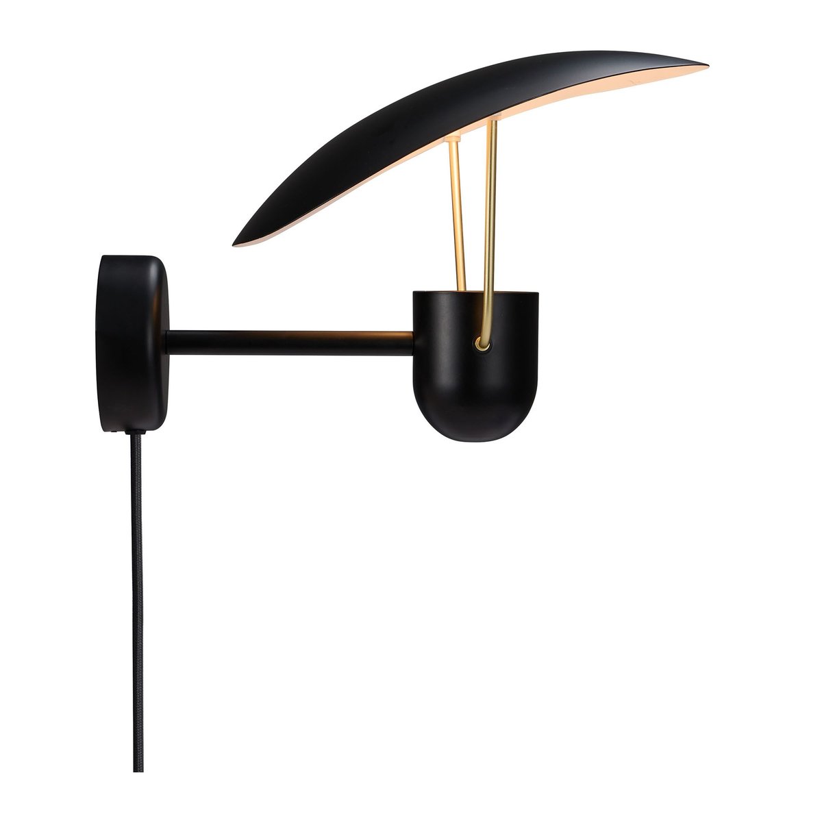 Applique murale style italien moderne en métal, FABIOLA noir, DESIGN FOR THE PEOPLE