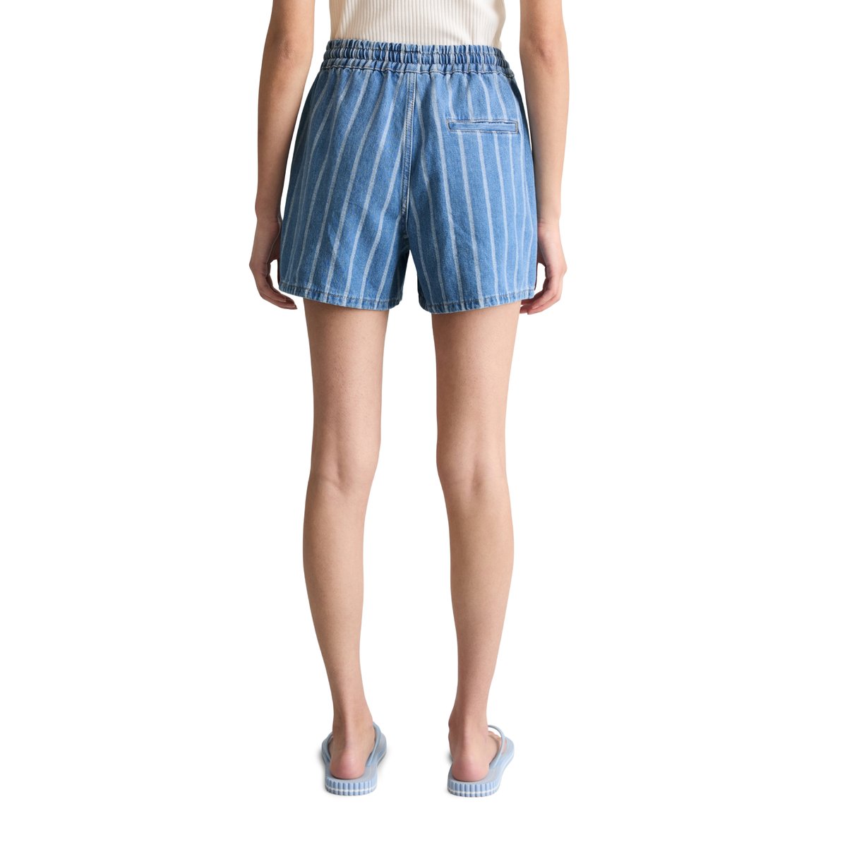 Short rayé relaxed en pur coton bio bleu, MARC O’POLO DENIM