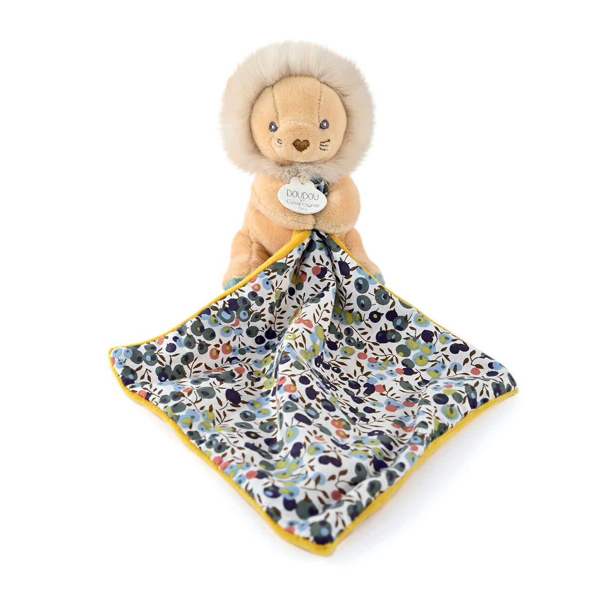 Doudou Lion avec mouchoir 12cm beige, DOUDOU ET COMPAGNIE