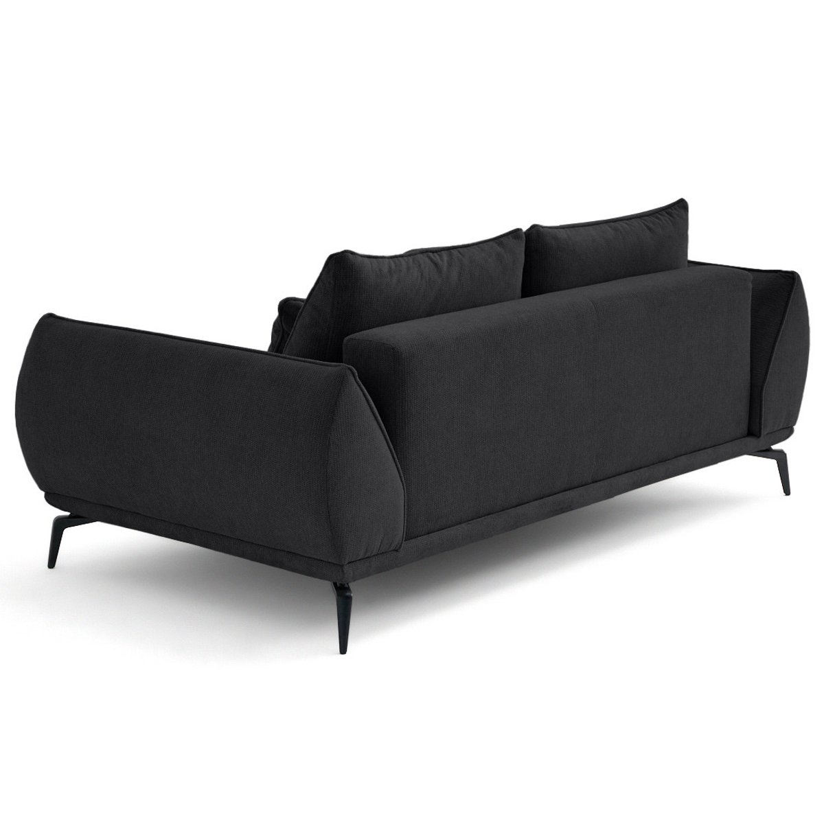 Canapé fixe 2 places - ARICA noir, BEST MOBILIER