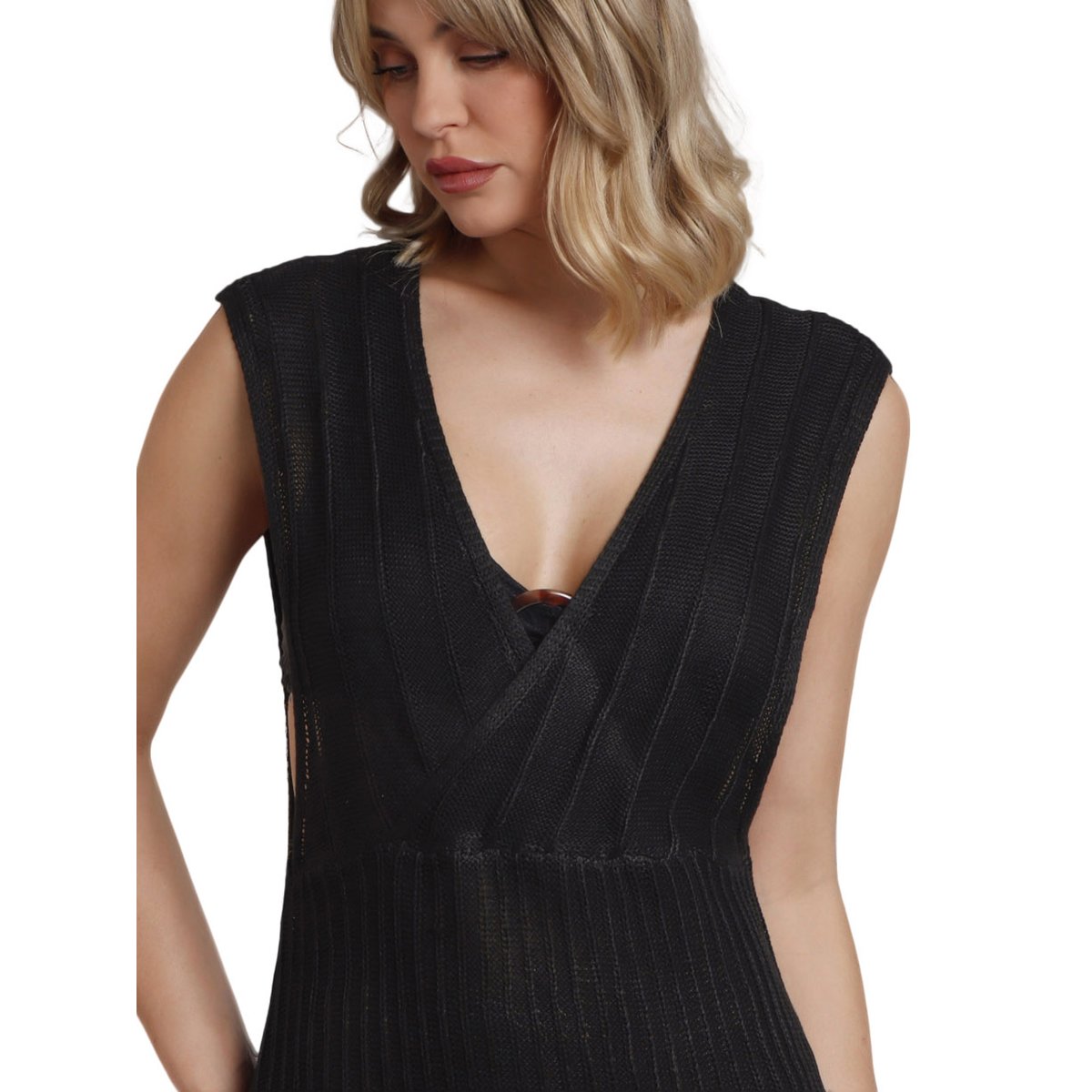 Robe longue de plage fendue Cool noir, ADMAS