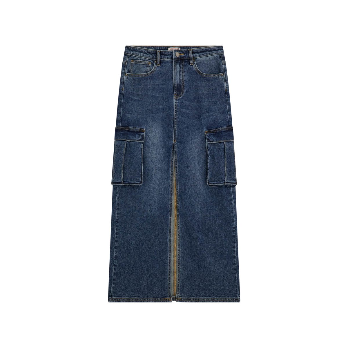 Jupe Longue En Jean bleu, GUESS
