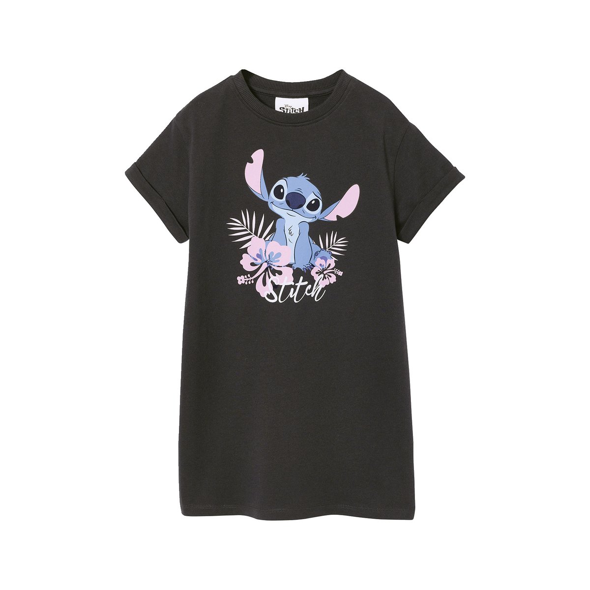 Robe manches courtes Lilo & Stitch anthracite, VERTBAUDET