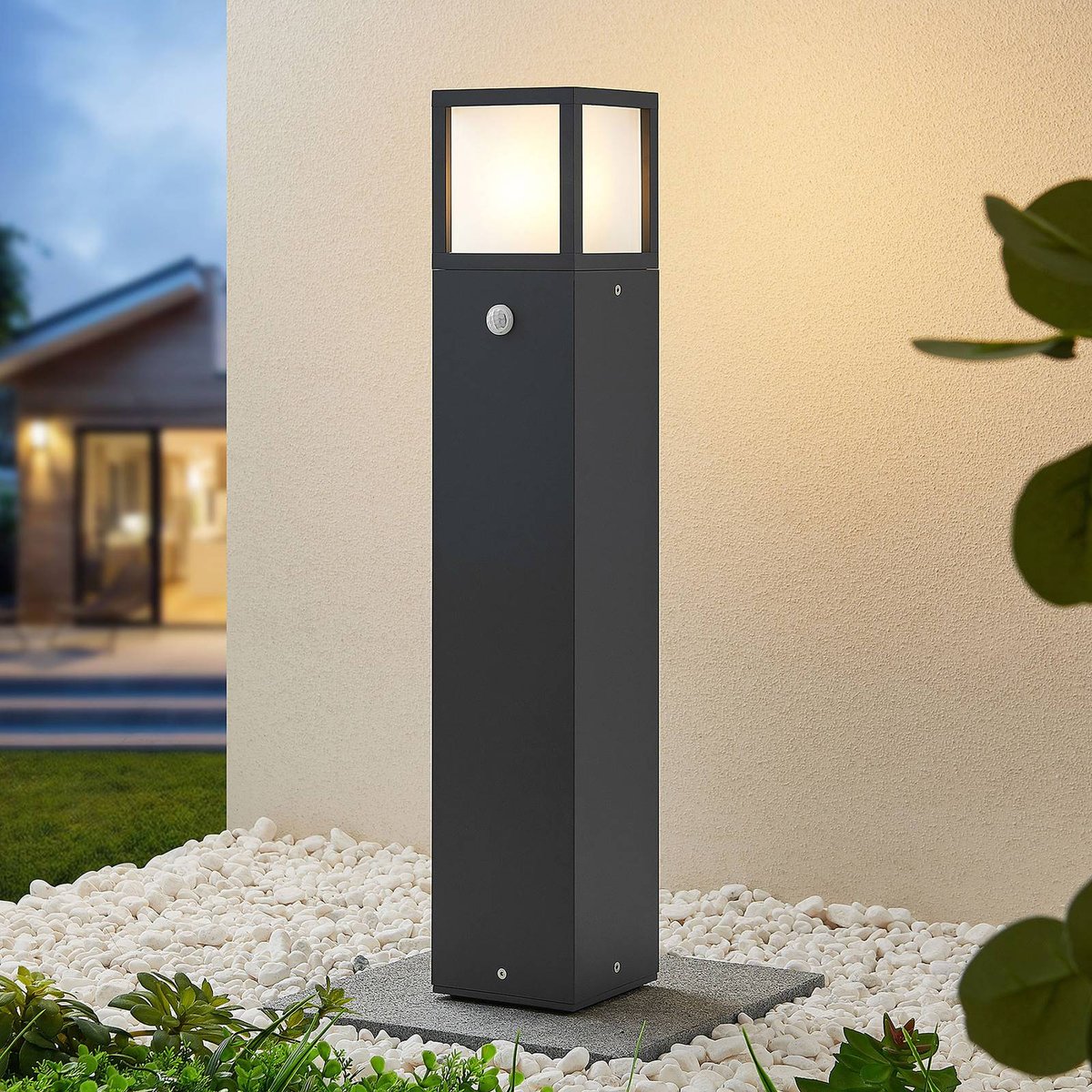 Luminaire extérieur en aluminium moderne gris foncé, LUCANDE