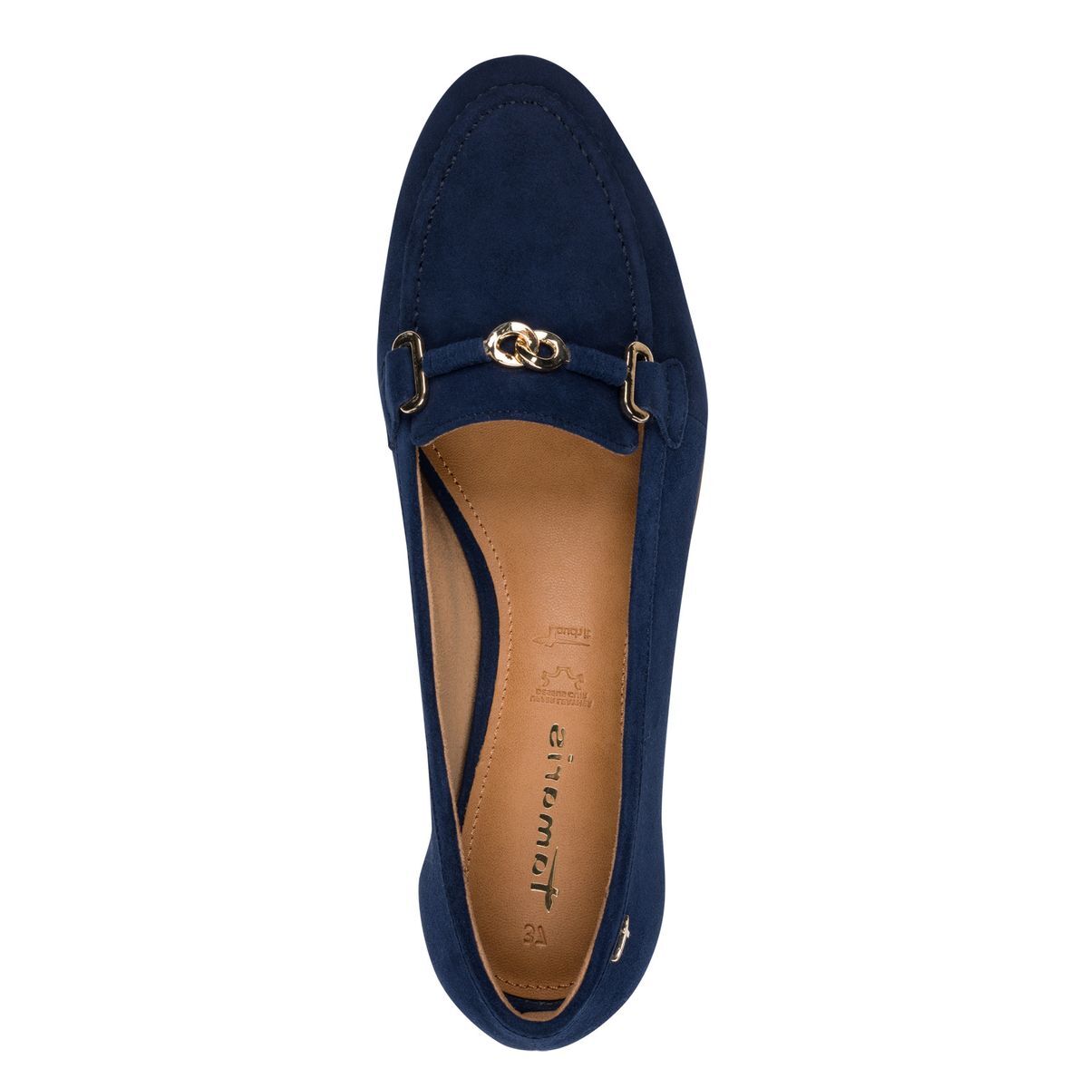 Slipper en cuir bleu, TAMARIS