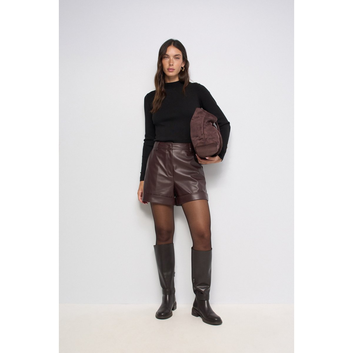 SHORT EN NAPPA marron, SALSA JEANS