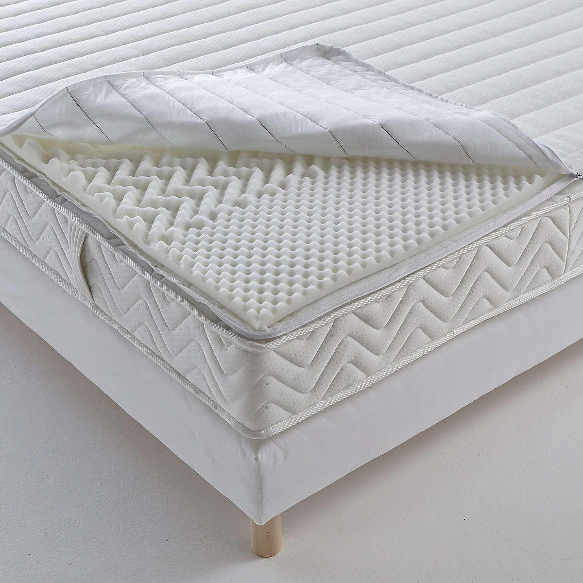 Sovra-materasso HR35, trattamento ignifugo, alt. 5 cm bianco, LA REDOUTE INTERIEURS