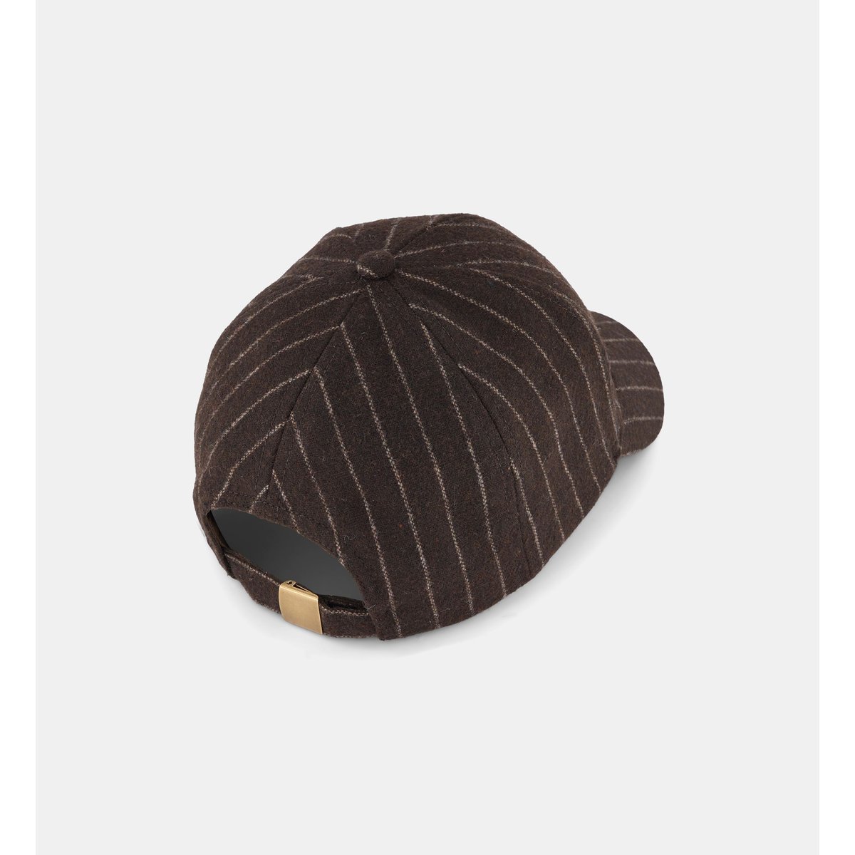 Casquette baseball rayée feutrée marron, GALERIES LAFAYETTE