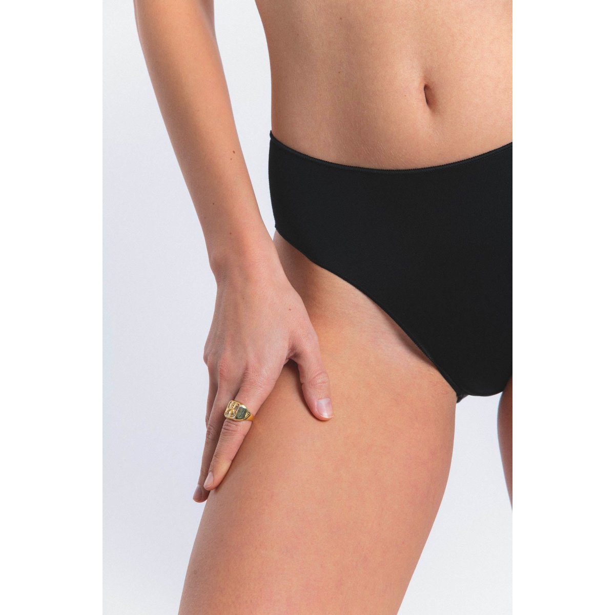 Culotte haute en microfibre LES INVISIBLES noir, MAISON LEJABY